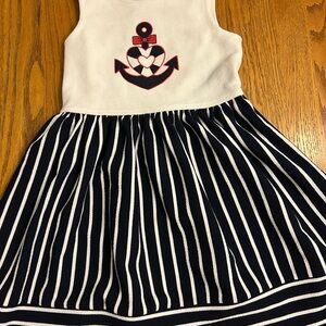 Sweet Heart Rose Navy, White & Red Nautical Anchor Dress